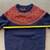 J. Crew Merino Wool Blend navy blue & orange ruffle sleeve sweater XXS 6 thumbnail