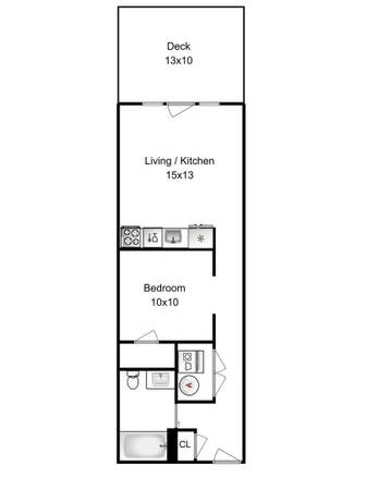 Lakeview – Large Studio w/ Separate Sleeping Area – Lease Takeover 1