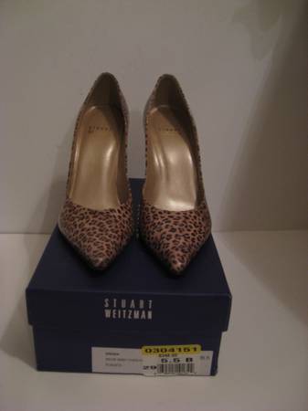 Stuart Weitzman baby cheetah sexy leather pumps 1