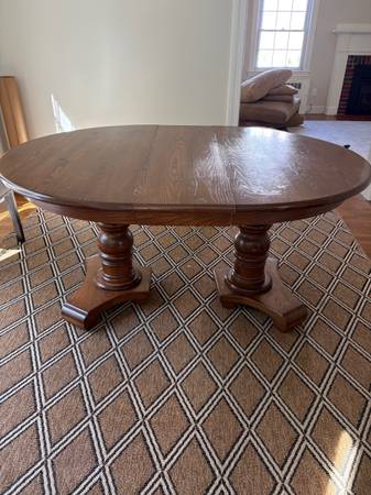 Round Solid wood dining room table 48-96 inches. Read description 1