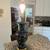 Beautiful Cobalt Blue Mid Century Lamp with Cherry Blossom design 31” 14 thumbnail
