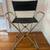 Vintage Chrome Folding Director’s Chair — Black Leather, Welded Frame 1 thumbnail