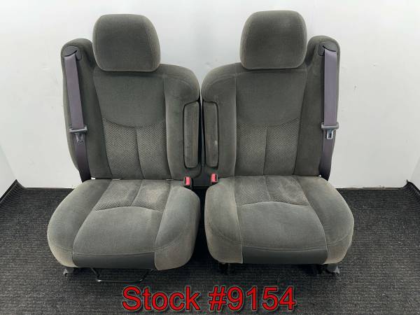 03-07 Chevy Silverado EXT/CREW Cab Front Bucket PWR Dk.GRAY Seat 1