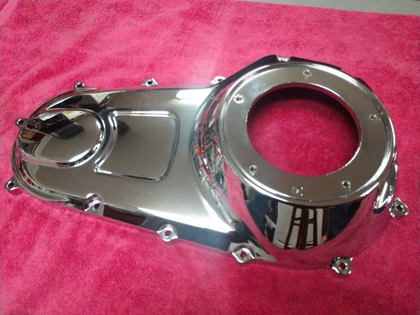 HARLEY OEM CHROME PRIMARY & DERBY COVERS LIKE NEW CHEAP LOOK! 1