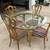 Vintage Gold Glass Dining Table & 4 Chairs - Elegant & Unique! $200 OB 2 thumbnail