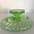 Greem Uranium Swirl Bohemian Glass Compote 5.5” Wide 10 thumbnail