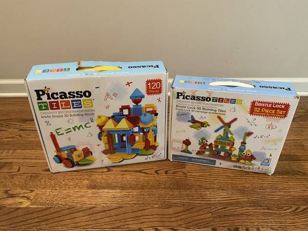 (*.*) PICASSO TILES ~ 2 BOXES Interlocking Building Blocks / Tiles 1