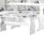WHITE COFFEE NOOK TABLE WITH 1 BENCH 12 thumbnail