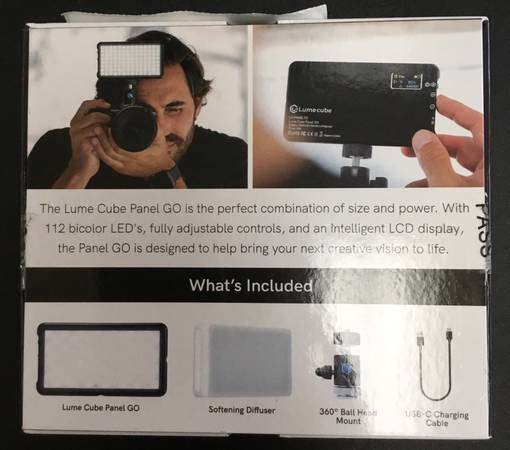 LUME CUBE PANEL KIT DE ILUMINACIÓN PARA CÁMARA - $99 (Escondido)63471473442947123