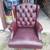 Maroon leather office or den rocking chair 1 thumbnail