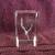 “God Bless America” Eagle w/ American Flag Etched Glass Paperweight 2 thumbnail