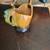roseville art pottery pine cone handled basket 408-6 1 thumbnail