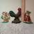 Vintage Cast Iron Door Stop Lot - Rooster, Santa Claus & Flower Basket 6 thumbnail