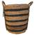 Woven Striped Basket Tall Natural Black Threshold Home Decor 2 thumbnail