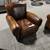 Restoration Hardware 1940’s French Mustache Leather Chair 3 thumbnail