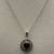 Sterling Silver & Black Agate Heart 15” Necklace 1 thumbnail