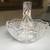 Vintage cut crystal basket or covered candy dish bowl; pinwheel design 8 thumbnail