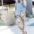 NWOT-J. Crew 100% Linen Garden Print Gold Foil Leaf Pants-Size 0 3 thumbnail