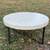 Modern pale yellow tile top round coffee table 1 thumbnail