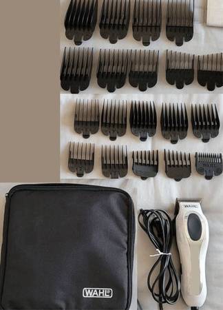 Electric hair clipper trimmer cordless razor with 21 pc attachment set 1
