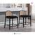 Emington Modern Bar Stools Rattan Backrests and Wood Frame (Set of 4) 3 thumbnail