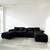 SLEEK BLACK SECTIONAL 2 thumbnail