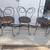 Set of four Antique 1890 Ice Cream Parlor Chair Oak Seat Twisted Wire 9 thumbnail