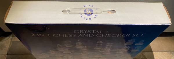 Vintage Godinger Silver Art Crystal 2 In 1 Chess And Checker Set #6171 - $20 (Baldwin)63471463760641124