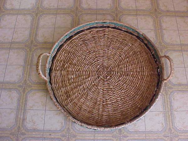 Lg.  Round 22" Wicker Basket Wall Hanging NEW 1