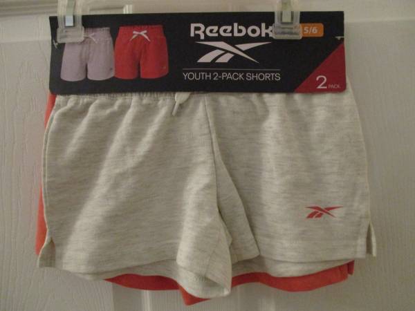 Youth Reebok 2pk Shorts Size 5/6 NWT 1