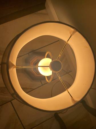Brass Table Lamp With White Lampshade-Vintage - $25 (Columbia, MO)63471025826049124