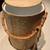 Mid-Century Modern Grasscloth & Bamboo Accented Tall Ice Bucket & Tong 8 thumbnail