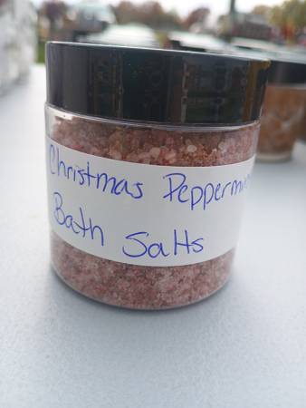 Christmas peppermint bath salt 1