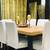 Solid Wood Dining Table with Black Metal Legs 2 thumbnail