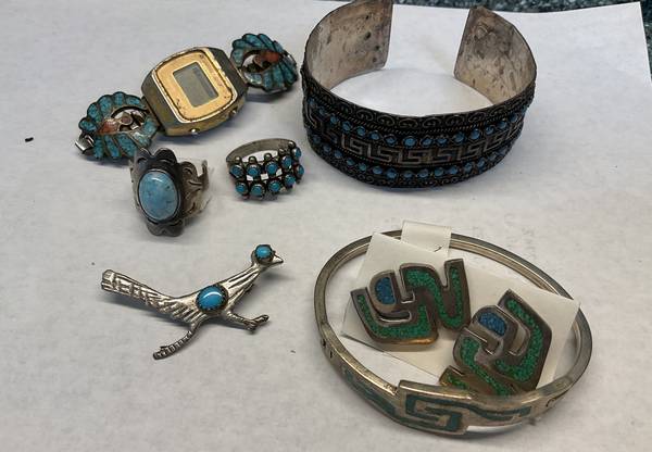 Vintage silver and turquoise lot or seperate 1