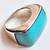 Turquoise and sterling silver ring. 14 thumbnail