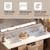 60" Light Oak Double Bathroom Vanity w Premium Quartz Top Square Sinks 6 thumbnail