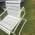 Vintage tubular aluminum vinyl strap patio chair w/ bench A50 14 thumbnail