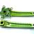 Kooka Vintage Mountain Crankset 175mm Candy Apple Green Anodized USA Made 3 thumbnail