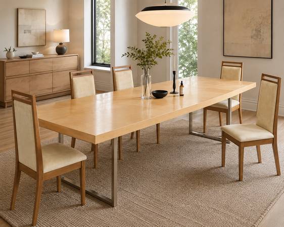 Amazing extra long table - solid maple - for dining or conference 1
