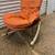 Indoor outdoor patio orange rocking chair 1 thumbnail