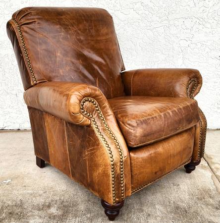 Vintage Barcalounger Leather Recliner Classic 1