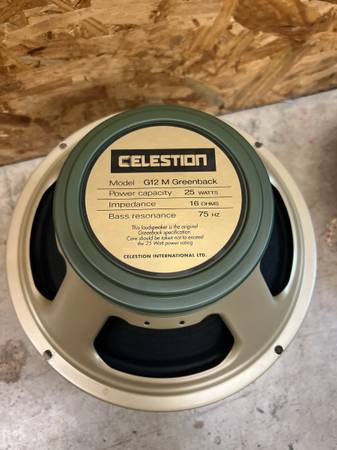 (4) 12inch Celestion Greenbacks 75hz 16ohm 1