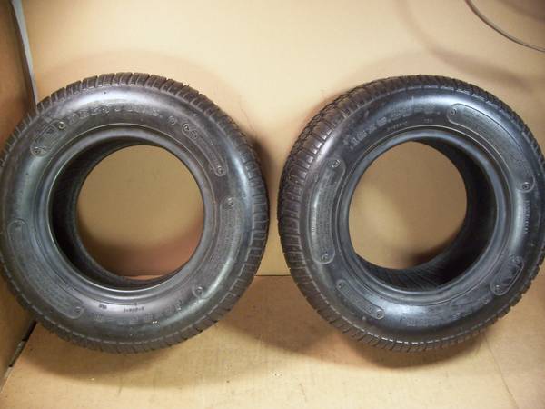 LAWN TRACTOR / RIDING MOWER TIRE SET , NEW , 16 x 6.50 x 8 , DEESTONE 1