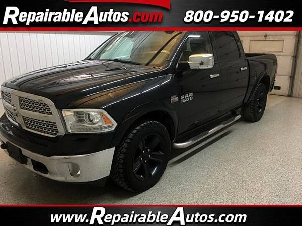 1 2016 RAM 1500 Laramie Crew Cab 4WD Repairable Rear Damage 1
