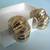 14K Gold Earrings retro natural Ocean shell design gorgeous 3 thumbnail