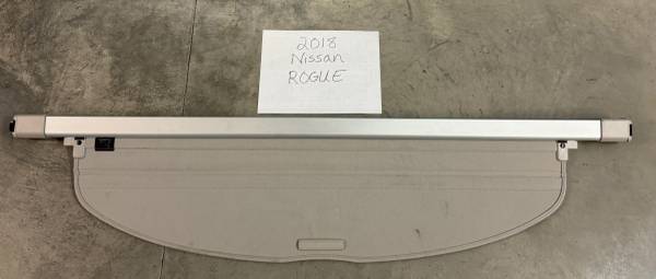 2018 Beige Nissan Rogue Retractable Rear Cargo Cover 1