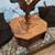 Vintage Octagonal Leather-Top Pedestal Side Table 3 thumbnail