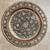 Antique Persian copper plate w/Copper + silver pewter tin overlay 15" 1 thumbnail