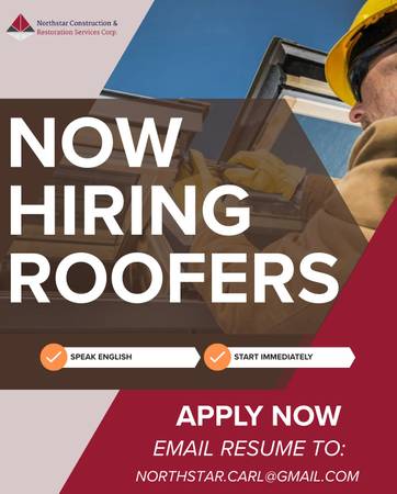 NOW HIRING ROOFERS - Lake Charles & Surrounding Areas 1